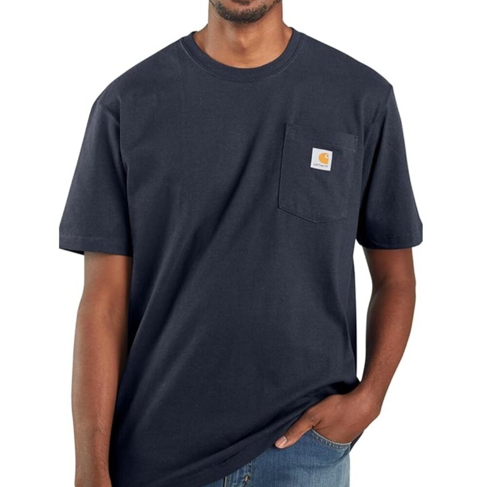 Carhartt • Men's Loose Fit Short-Sleeve Pocket T-Shirt • Size Large • Navy